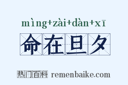 命在旦夕是什么意思的图片
